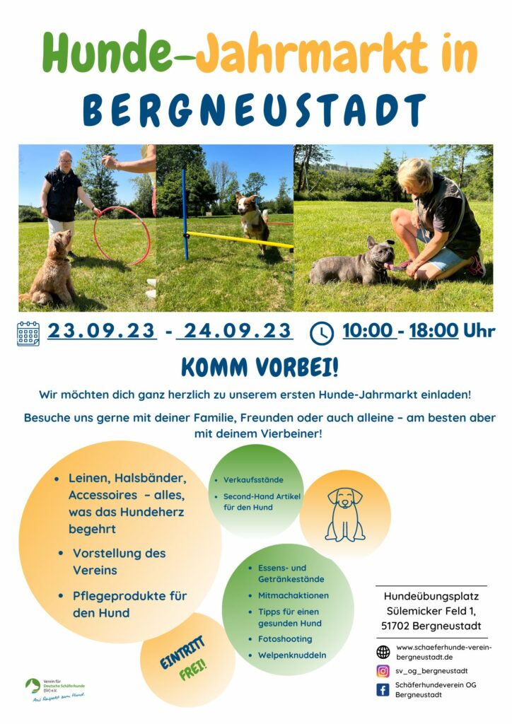 Hunde-Jahrmarkt 2023 - Schäferhundeverein Bergneustadt.
